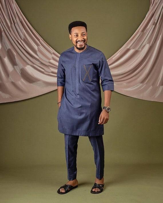 Navy Blue Senator with Premium Embroidery - Siiqo - Buy on Siiqo Nigeria